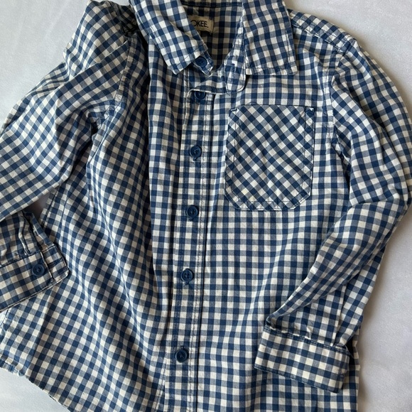 2 Size 5 T Boys Shirts Long Sleeve Toddlers Blue Cherokee Weatherproof Vintage - Picture 6 of 6